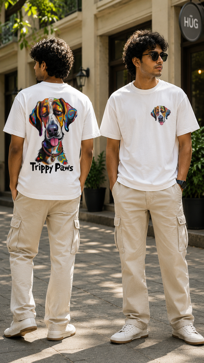 Unleavables Trippy Paws Unisex T-Shirt | Dog Lovers T-shirt | T Shirt for Men & Women