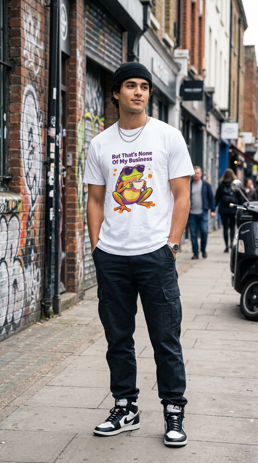 Unleavables Funny Frog Graphic Tee for Men | Oversized Casual Cotton T-Shirt