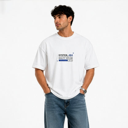 Retro Tech Graphic T-Shirt | Y2K Oversized Streetwear Tee | Premium Front & Back Print Cotton T-Shirt
