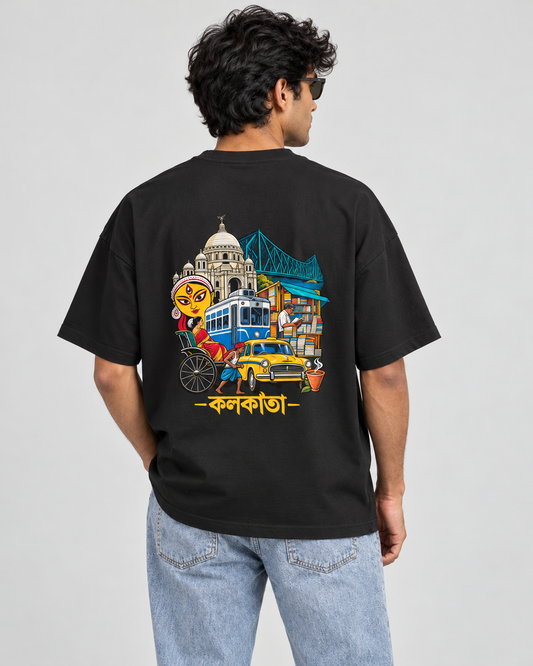 Kolkata City Art Oversized Unisex T-Shirt
