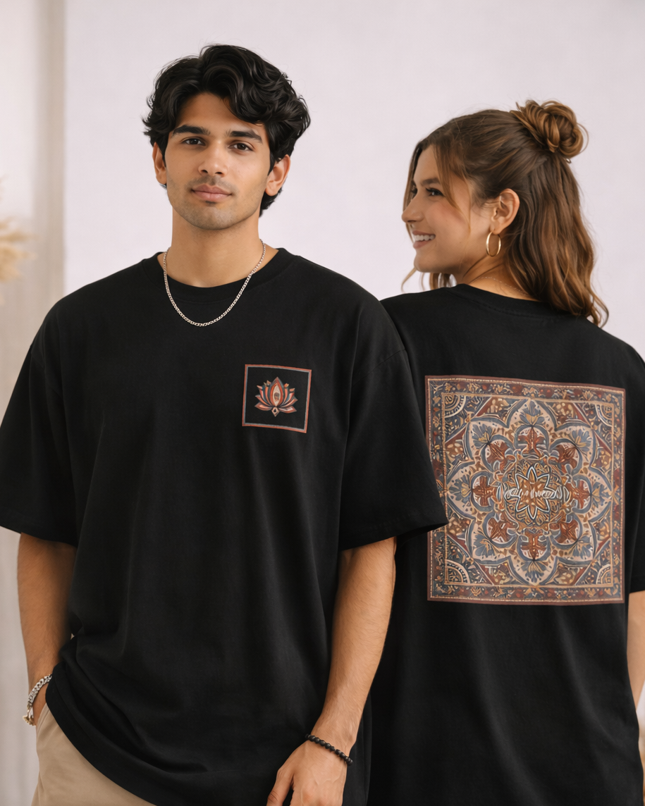 Mandala Art Oversized T-Shirt for Unisex | Men & Women | Vibrant Comfort Meets Statement Style