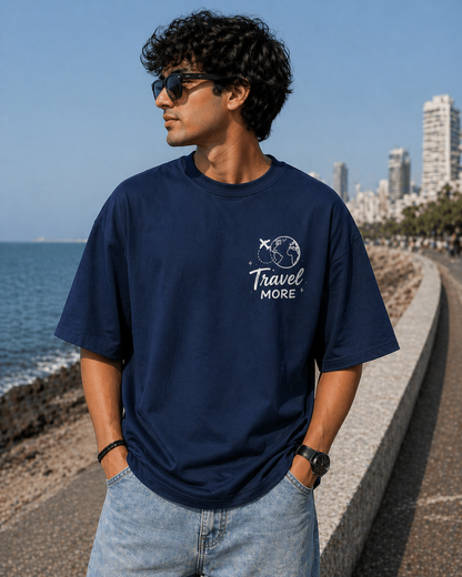Unisex Travel Therapy Graphic Oversized T-Shirt