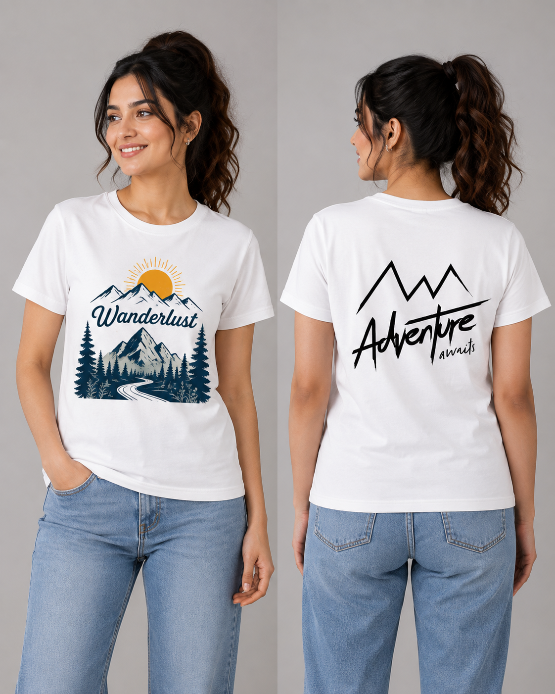Wanderlust Mountain Graphic T-Shirt | Find Your Adventure | Unisex Travel Tee