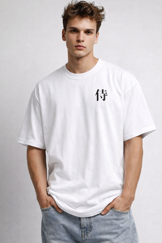 Samurai Oversized Graphic T-Shirt – Japanese Streetwear Edition