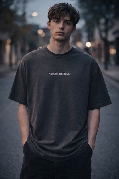 Human, Briefly. Oversized Graphic T-Shirt | Do What Breaks You Free