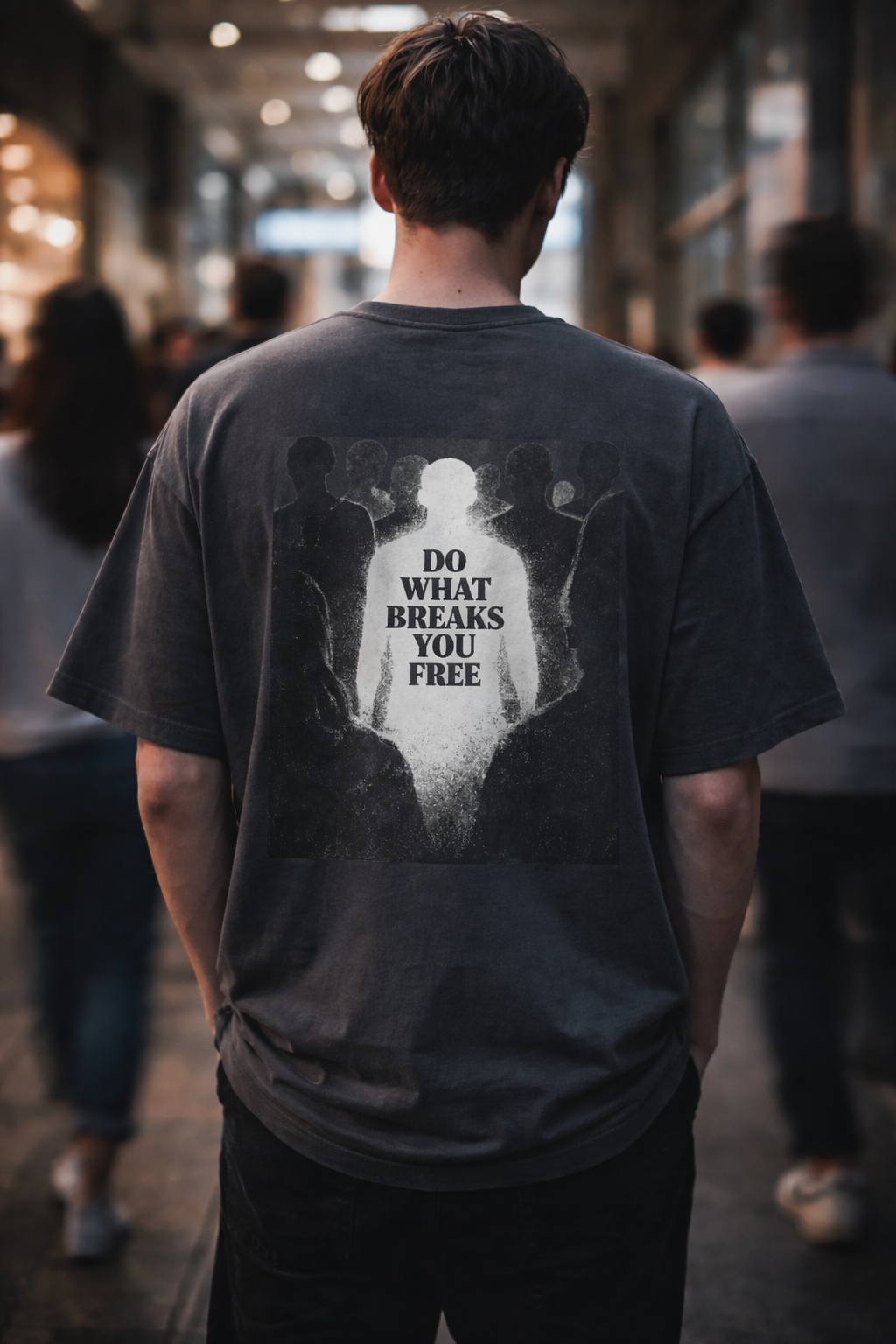 Human, Briefly. Oversized Graphic T-Shirt | Do What Breaks You Free