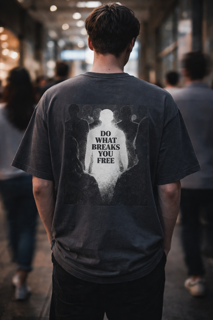 Human, Briefly. Oversized Graphic T-Shirt | Do What Breaks You Free