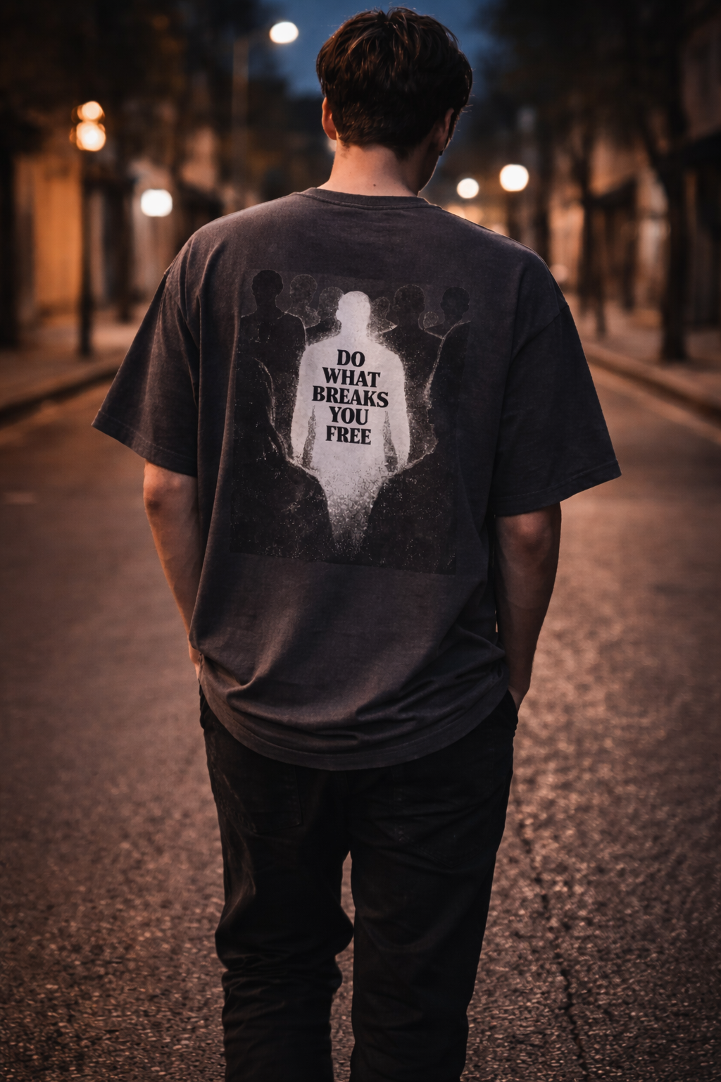 Human, Briefly. Oversized Graphic T-Shirt | Do What Breaks You Free
