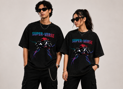 SUPER-VERSE Graphic Oversized Cotton T-Shirt