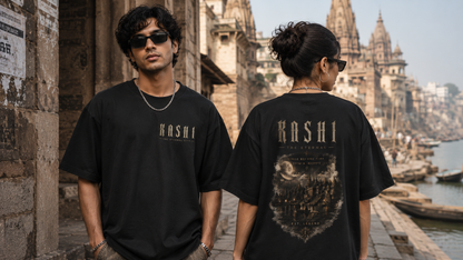 Kashi The Eternal City Men's Oversized T-Shirt | Varanasi Banaras Premium Cotton Streetwear