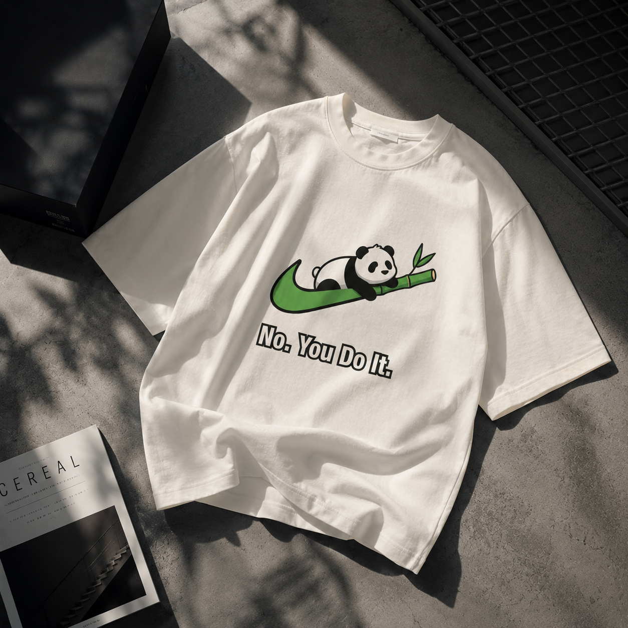 Sleepy Panda Bamboo Oversized T-Shirt
