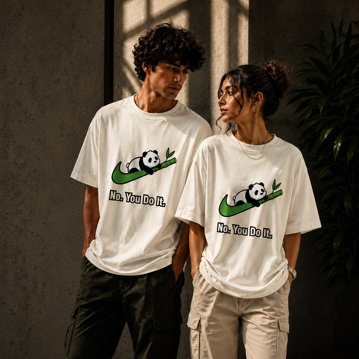 Sleepy Panda Bamboo Oversized T-Shirt