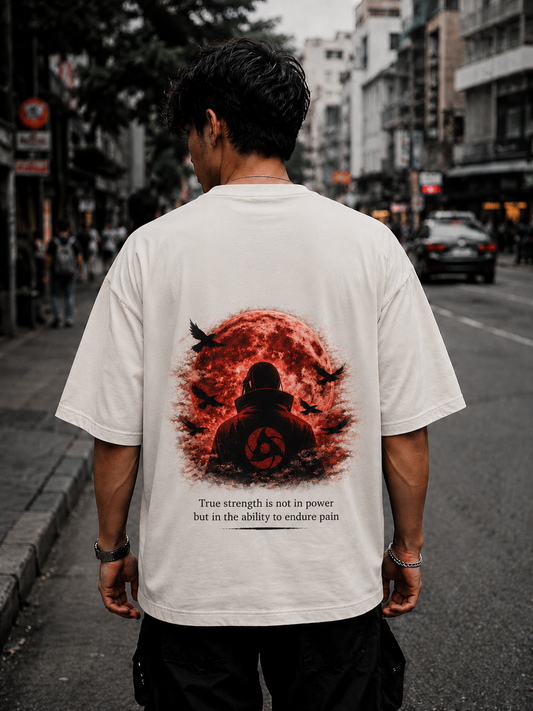 Madara Uchiha – Oversized Anime Graphic T-Shirt for Men | Premium 100% Cotton Drop Shoulder Tee | Japanese Streetwear Back Print | Relaxed Fit Casual Fashion