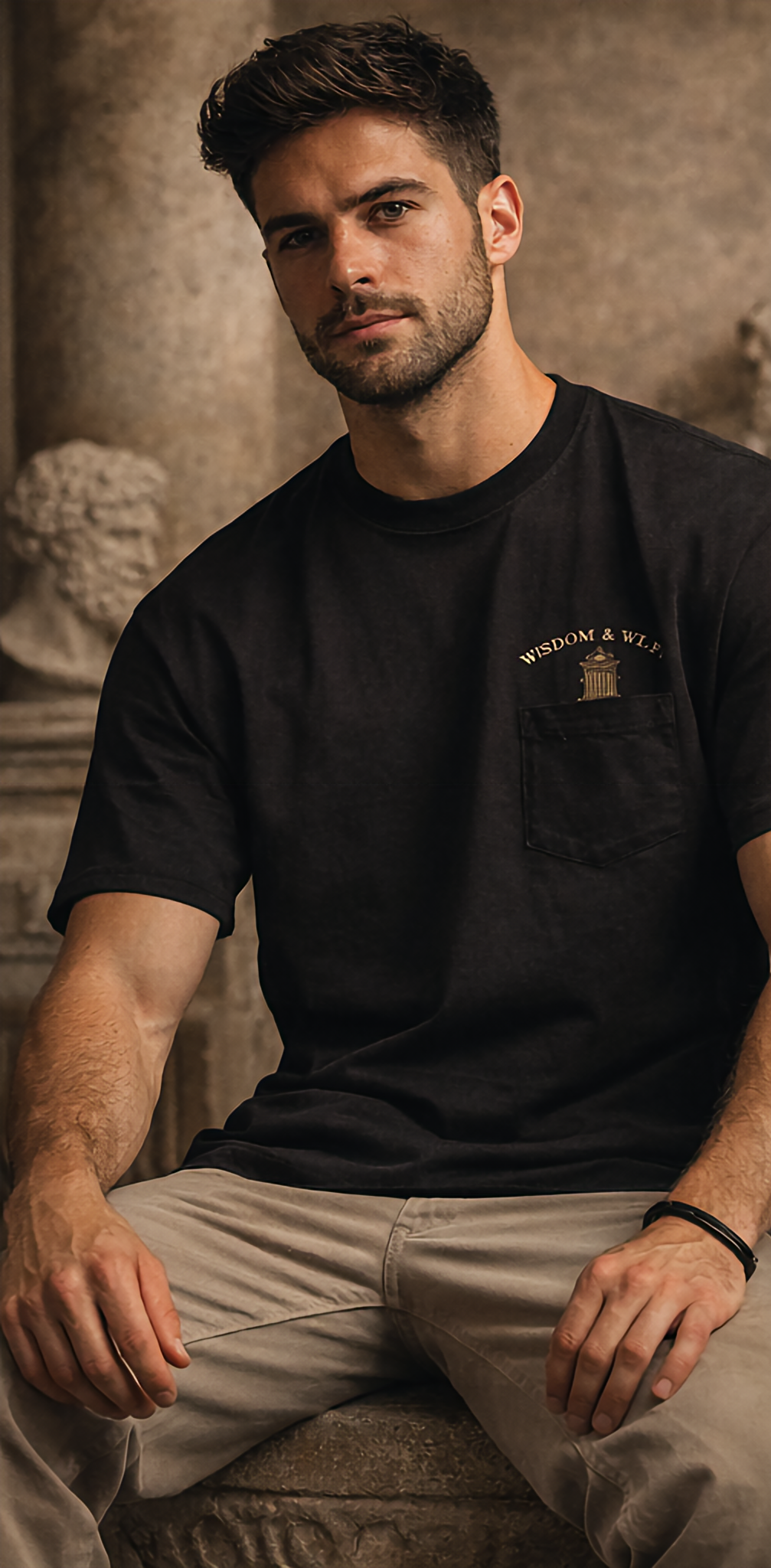 Ancient Mind Modern Metrics Philosopher Graphic T-Shirt
