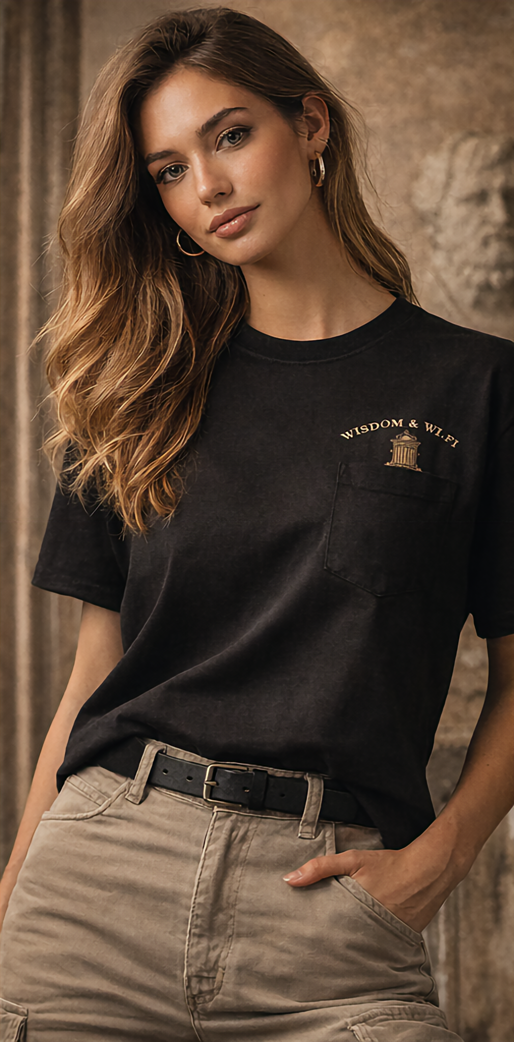 Ancient Mind Modern Metrics Philosopher Graphic T-Shirt