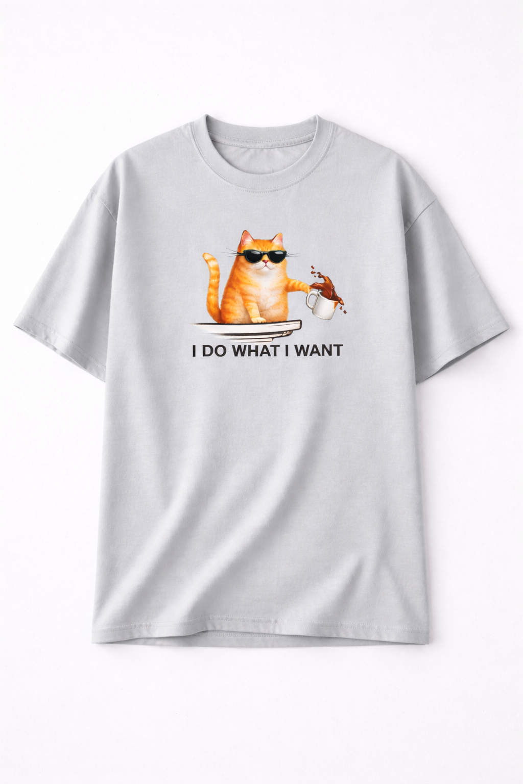 Unleavables “I Do What I Want” Cat T-Shirt | Unisex Oversized Tee | 100% Cotton Streetwear