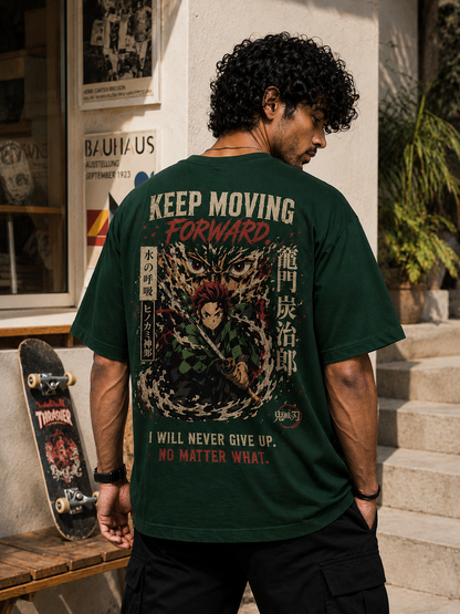 Tanjiiro Kamado Oversized Tee for Men | Cool & Aesthetic Streetwear | Anime Lover | Premium Quality