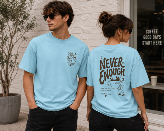 Coffee Addict Printed T-Shirt for Men & Women | Minimal Aesthetic Graphic Casual Tee