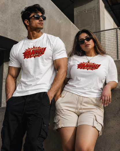 Unleaveables - Faahhh! Trendy Graphic Round Neck T-Shirt for Men & Women - 100% Cotton