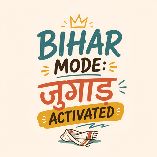 Unleavables Bihar Mode Activated Oversized T-Shirt – Graphic Print Everyday Cotton Tee