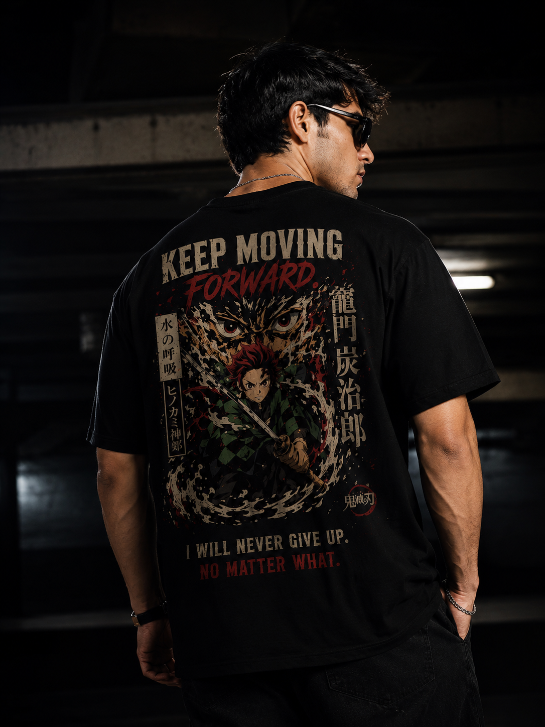 Tanjiiro Kamado Oversized Tee for Men | Cool & Aesthetic Streetwear | Anime Lover | Premium Quality