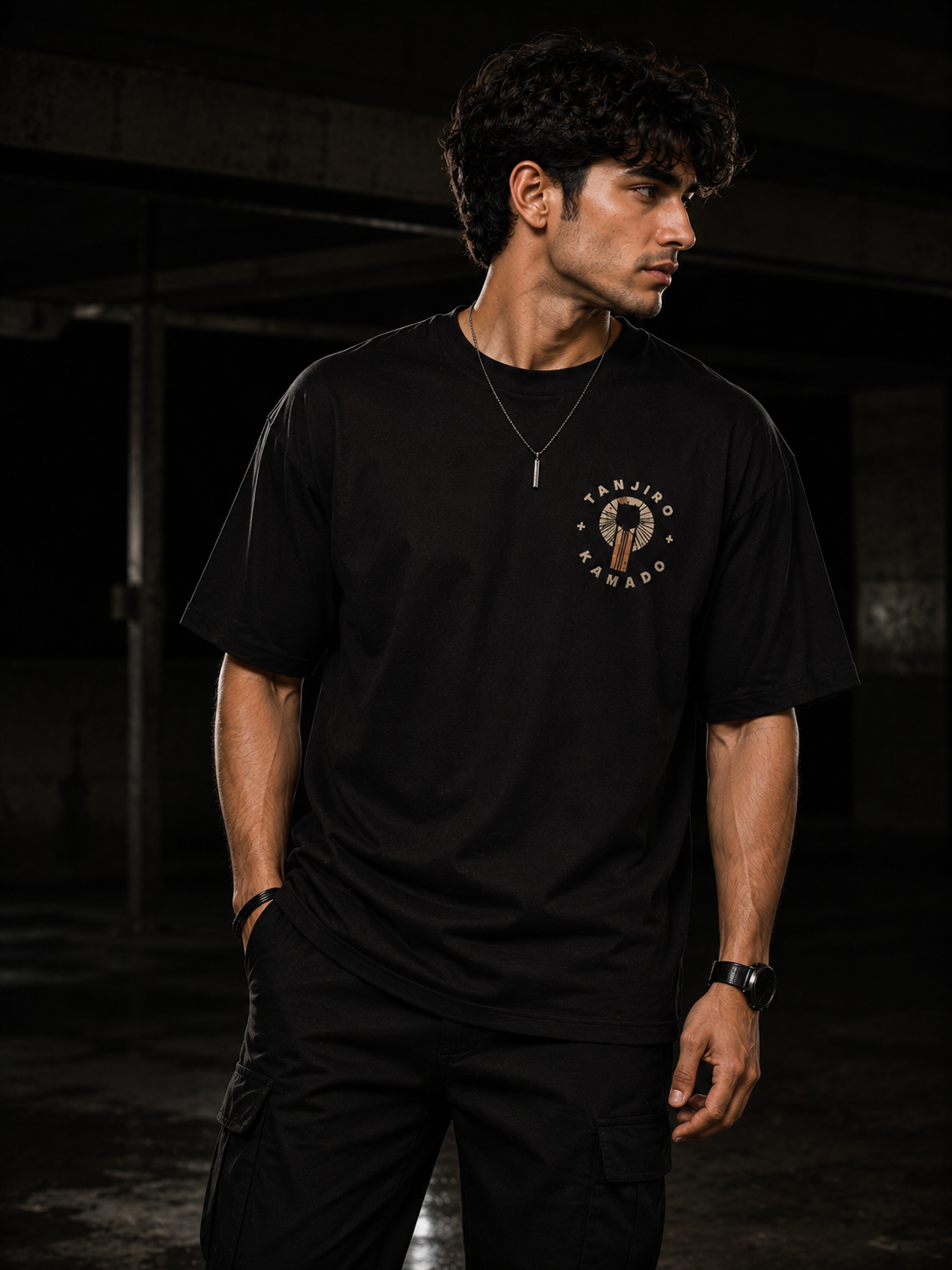 Tanjiiro Kamado Oversized Tee for Men | Cool & Aesthetic Streetwear | Anime Lover | Premium Quality