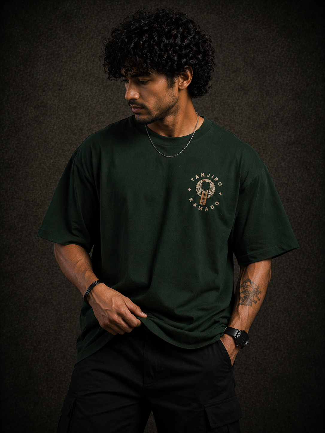 Tanjiiro Kamado Oversized Tee for Men | Cool & Aesthetic Streetwear | Anime Lover | Premium Quality