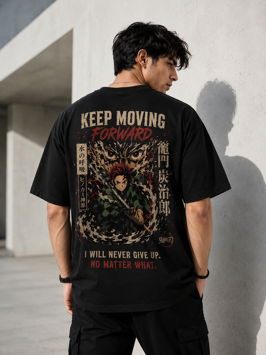 Tanjiiro Kamado Oversized Tee for Men | Cool & Aesthetic Streetwear | Anime Lover | Premium Quality
