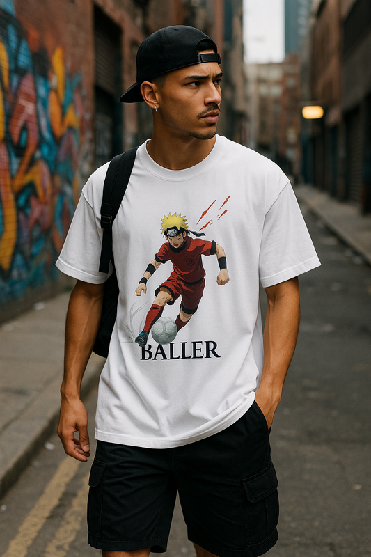 Anime Oversized T-Shirt | Naruto x Baller | Unisex
