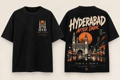 Hyderabad After Dark Oversized T-Shirt