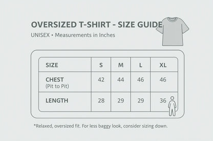 Unleavables Oversized T-Shirt with Abstract Panel Artwork & “See The Void” Chest Print | 100% Cotton