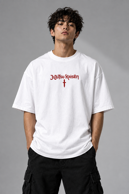 Gojo Satoru “Nah, I’d Win” Oversized T-Shirt – Jujutsu Kaisen Anime Streetwear | Unleavables