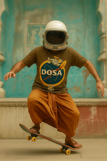 Unleavables NASA-Dosa T-Shirt | Unisex Graphic Tee | 100% Cotton Streetwear