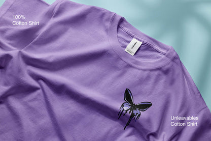 GardenDrift Butterfly Oversized Graphic Tee – Aesthetic Streetwear | Unisex | Oversized Tshirt | 100% Cotton