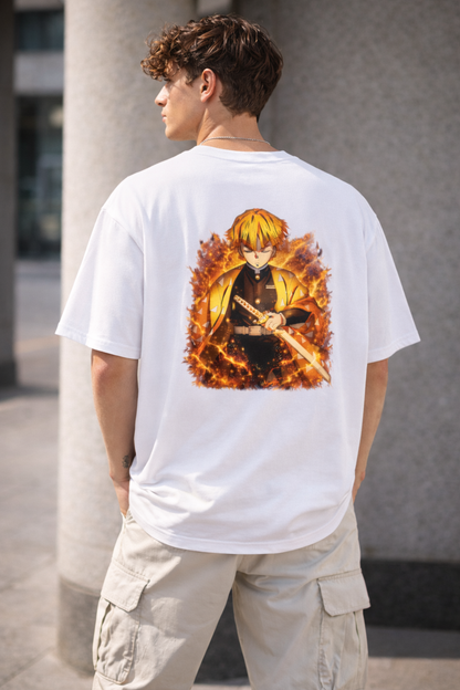 Zenitsu Demon Slayer Tshirt for Men| Stylish Anime Tshirt| Men's Graphic Tshirt| Oversized Tshirt