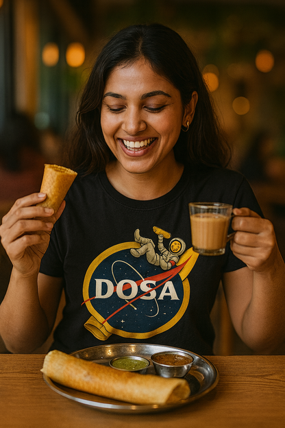 Unleavables NASA-Dosa T-Shirt | Unisex Graphic Tee | 100% Cotton Streetwear