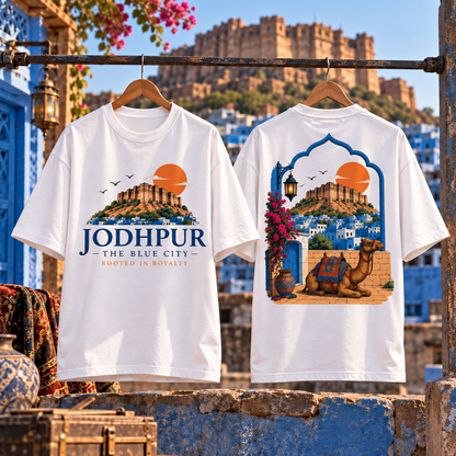 Jodhpur Blue City Unisex Oversized Graphic T-Shirt