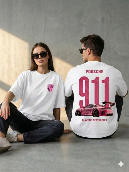 Unisex Porsche 911 Graphic Tee | Soft Cotton Oversized Streetwear