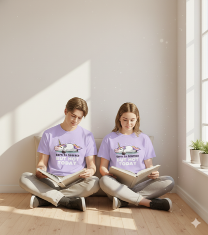 Unisex Oversized Printed T Shirt | T Shirt for Men & Women | Sleeping Unicorn Design