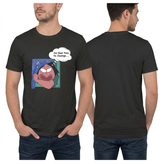 Shin Chan- Yonro Bhaiya Exclusive Graphic Print T-Shirt | Unleavable Unisex Casual Anime T-Shirt | 100% Cotton Round Neck Tee for Men & Women