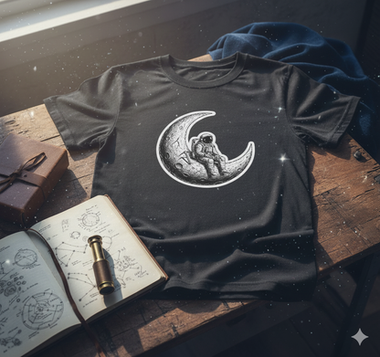 ASTROMOON | UNISEX OVERSIZE T-SHIRT | 100% COTTON | ROUND NECK
