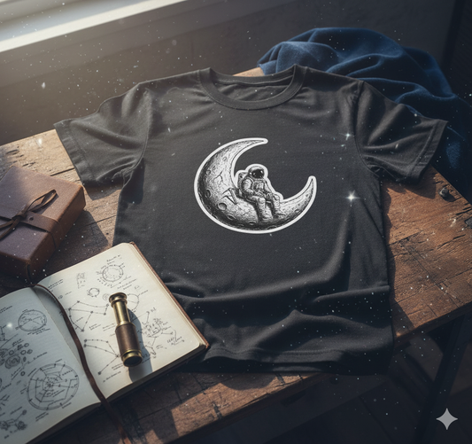 ASTROMOON | UNISEX OVERSIZE T-SHIRT | 100% COTTON | ROUND NECK