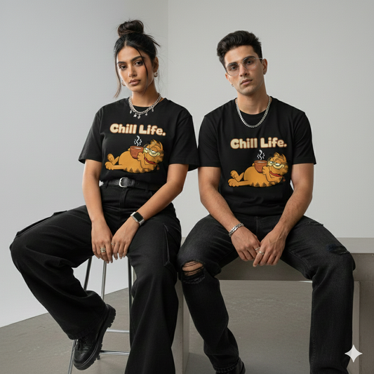 Chill Life Graphic T-Shirt for Men & Women | Printed Cotton Tee | Trending Streetwear T Shirts