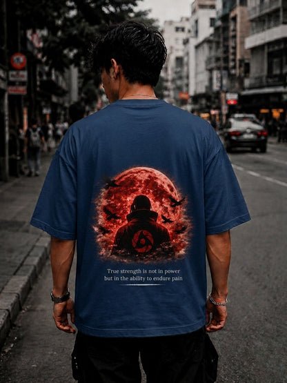 Madara Uchiha – Oversized Anime Graphic T-Shirt for Men | Premium 100% Cotton Drop Shoulder Tee | Japanese Streetwear Back Print | Relaxed Fit Casual Fashion