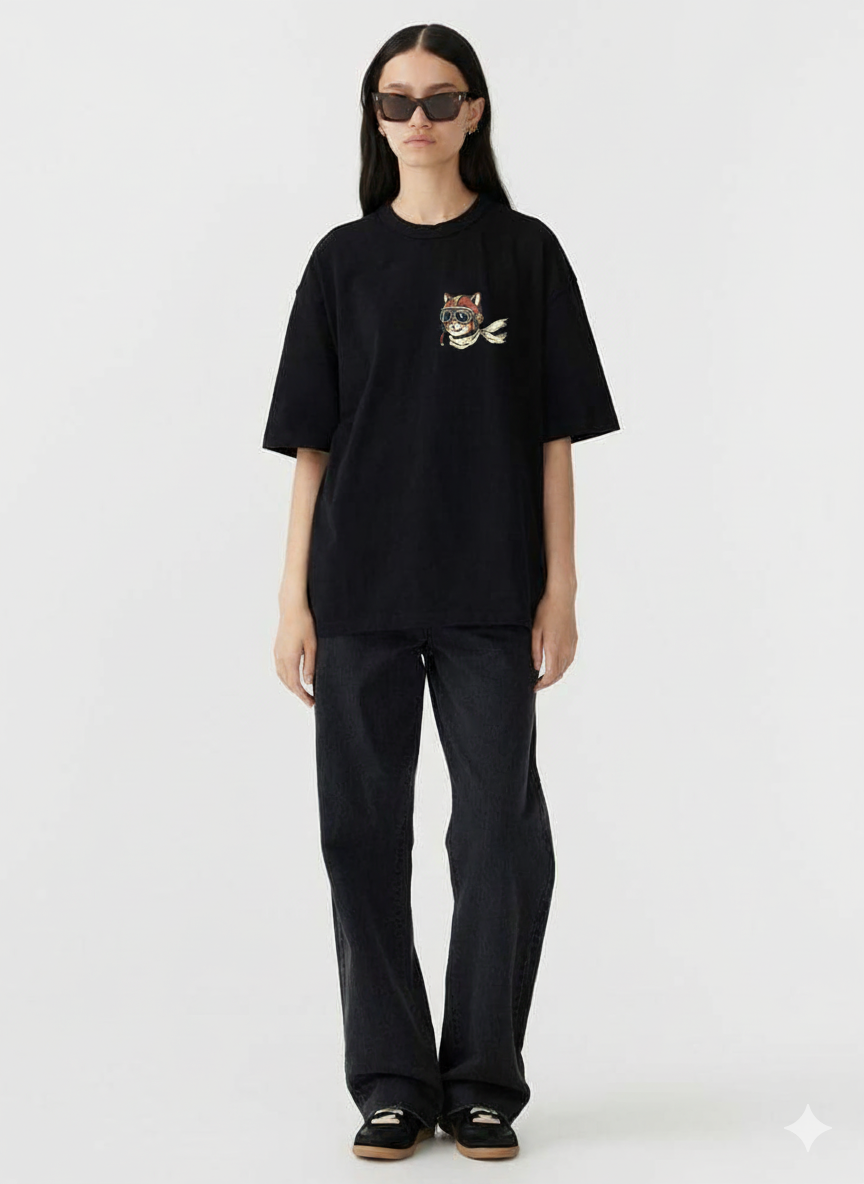 Unleavables | Oversized Racing Cat T-Shirt - Fast Not Furr-ious | Unisex 