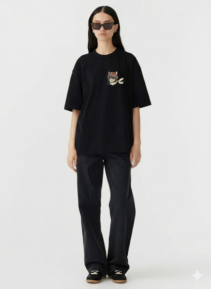 Unleavables | Oversized Racing Cat T-Shirt - Fast Not Furr-ious | Unisex 