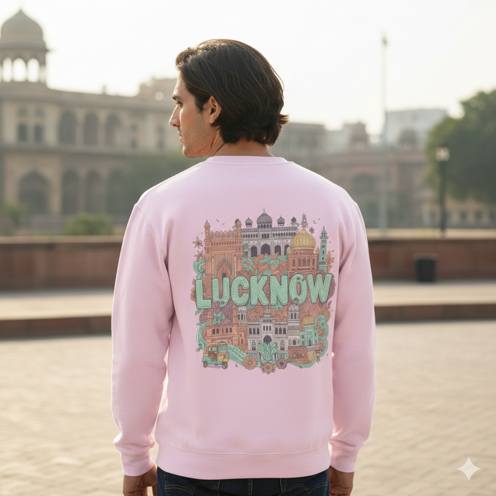 Men’s Lucknow Sweatshirt – Vibrant City Love Edition