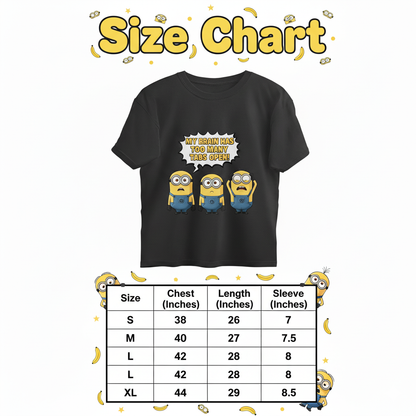 Unleavables Men’s Minion T-Shirt | Funny Graphic Print | 100% Cotton | Oversized