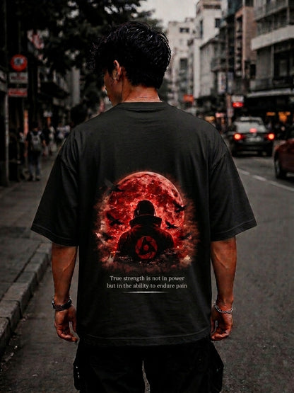 Madara Uchiha – Oversized Anime Graphic T-Shirt for Men | Premium 100% Cotton Drop Shoulder Tee | Japanese Streetwear Back Print | Relaxed Fit Casual Fashion