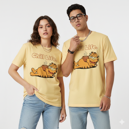 Chill Life Graphic T-Shirt for Men & Women | Printed Cotton Tee | Trending Streetwear T Shirts